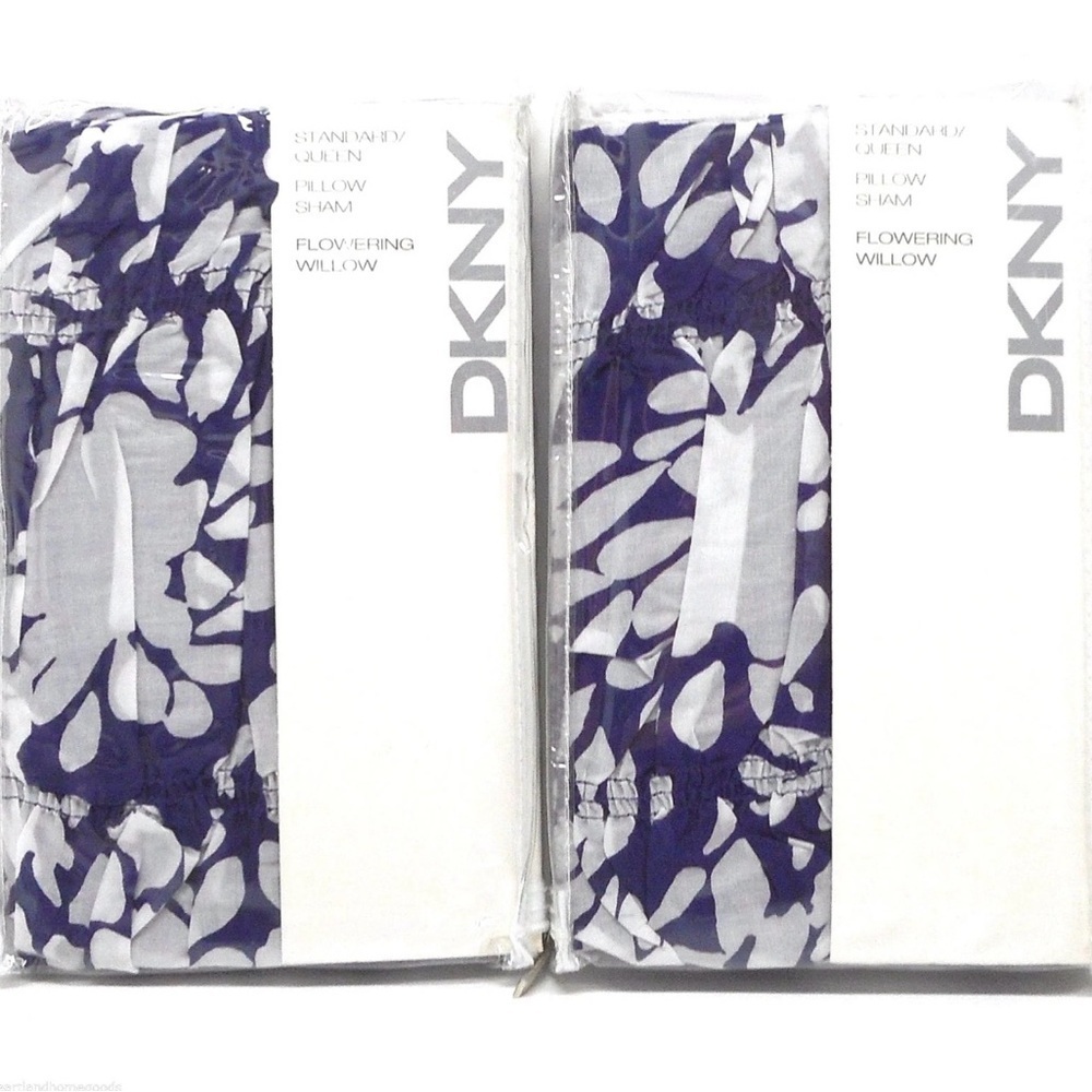 DKNY Blue and White Pillow Sham Set